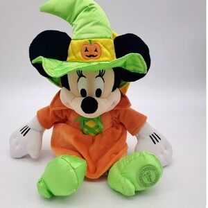 Halloween Minnie Mouse Witch 16" Collectable Plush Stuffed Toy Disney Store Cute